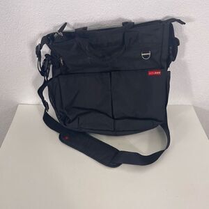 Skip + Hop Black Diaper and Bottle Baby Bag